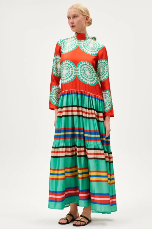 Archive Volant Dress With Standing Collar