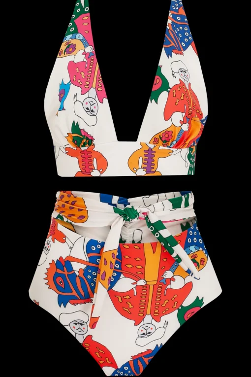 Greek High Rise Bikini Briefs