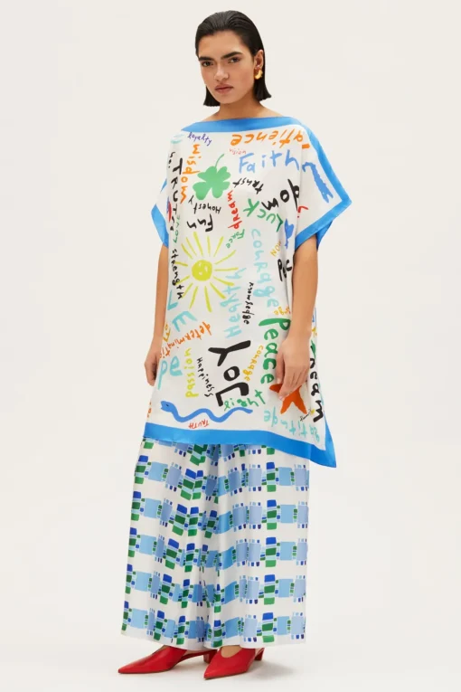 Kakanias Kaftan Joy Hope Dream White Short